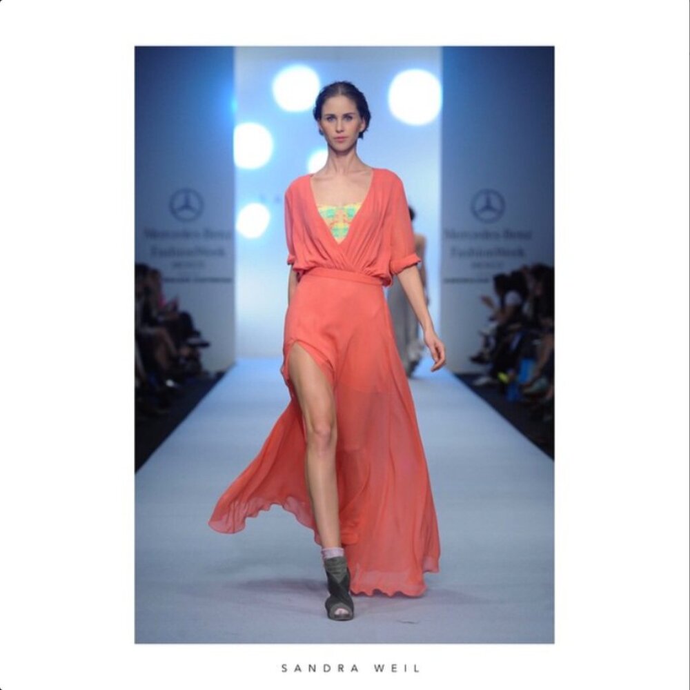 Sandra Weil Pink Silk Gown